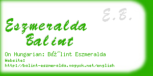 eszmeralda balint business card